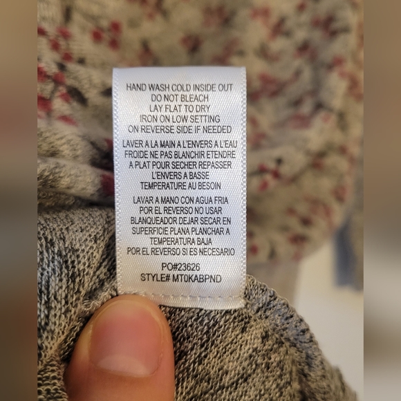 NWOT Bobeau Women's Marled Front Patterned Back Knit top - Picture 6 of 7